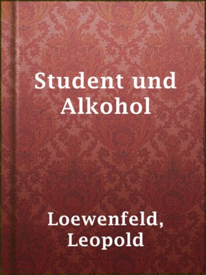 cover image of Student und Alkohol